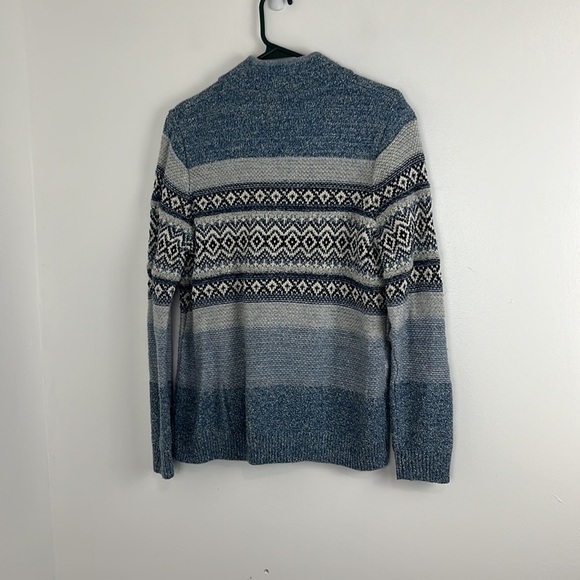 Vintage Northern Reflections 1/4" Zip Blue Pullover Mock-Neck Sweater - Picture 5 of 5